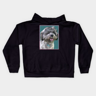 Cute Brown dog Cockapoo Shitzu Kids Hoodie